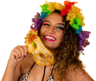 Mulher vestida para o Carnaval